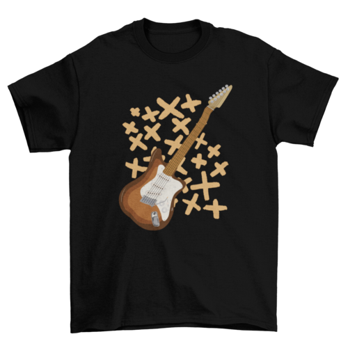 Electric guitar music instrument t-shirt