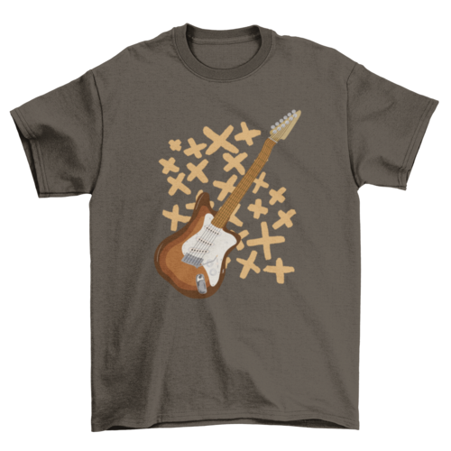 Electric guitar music instrument t-shirt