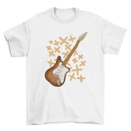 Electric guitar music instrument t-shirt
